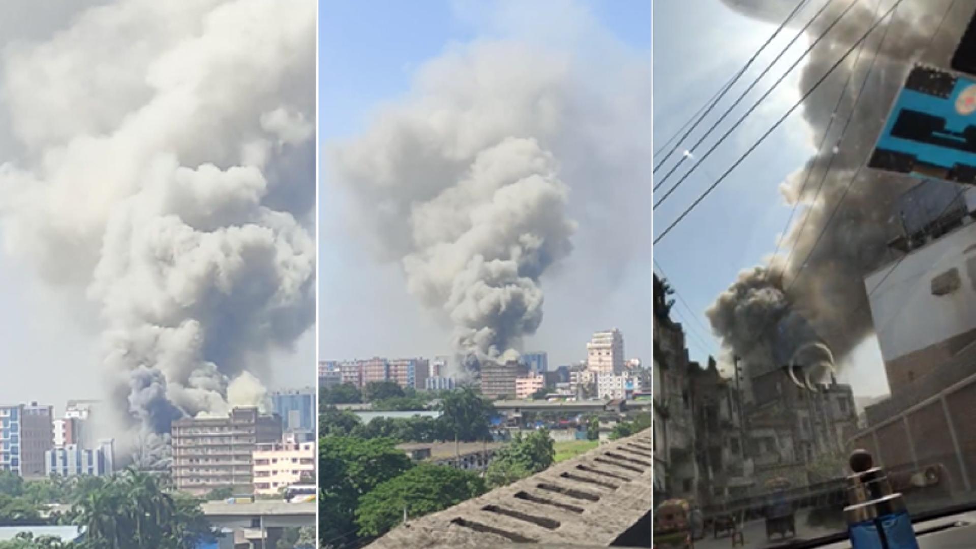 টঙ্গীতে ওষুধ কারখানার কেমিক্যাল গোডাউনে আগুন
